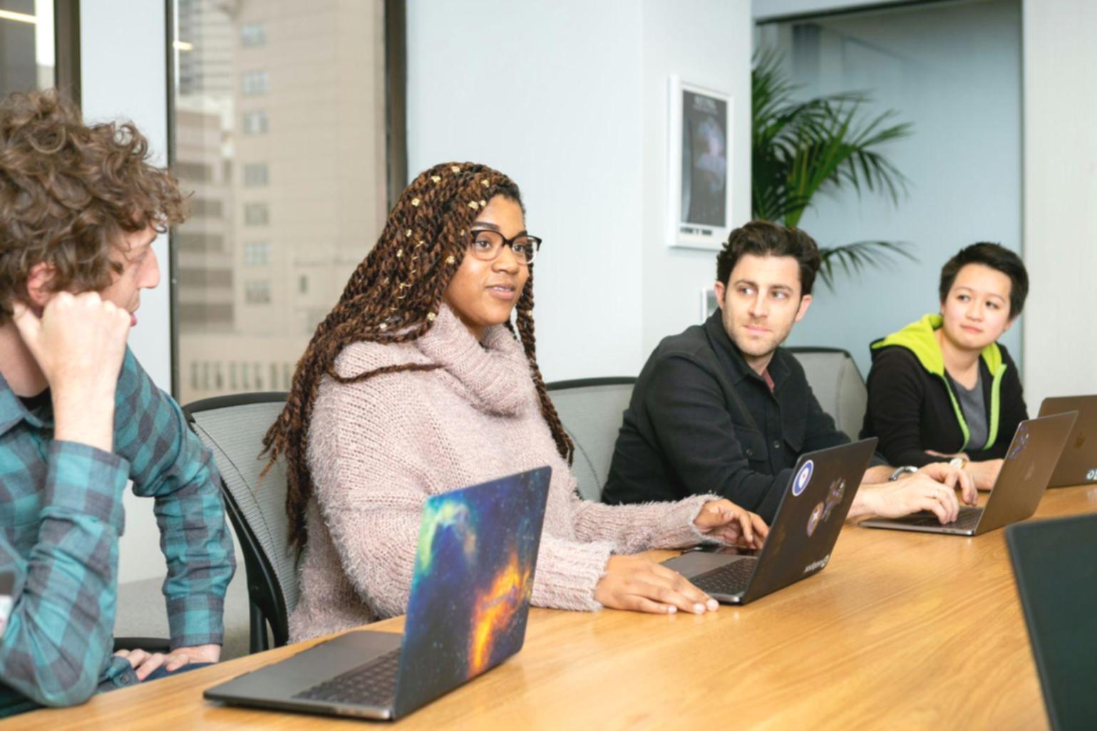 Team collaboration workspace at kenarivoxa office